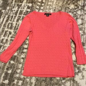 Salmon v neck sweater